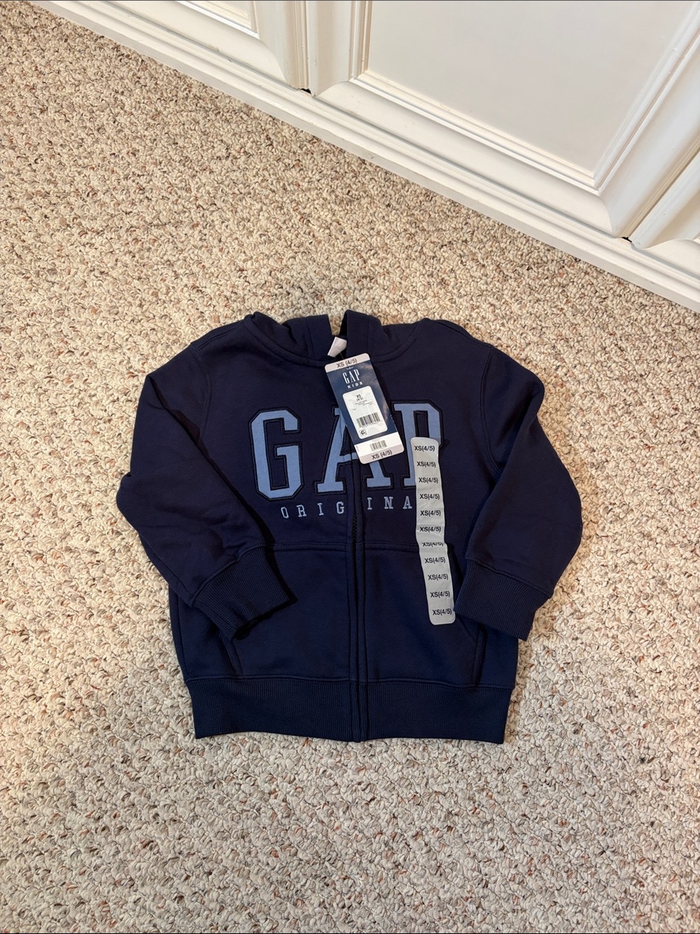 GAP Navy Blue Full-Zip Hoodie with Logo